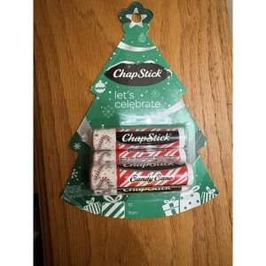 Chapstick Candy Cane Lip Balm Lot Of 4 Balms Holiday Christmas Sealed New